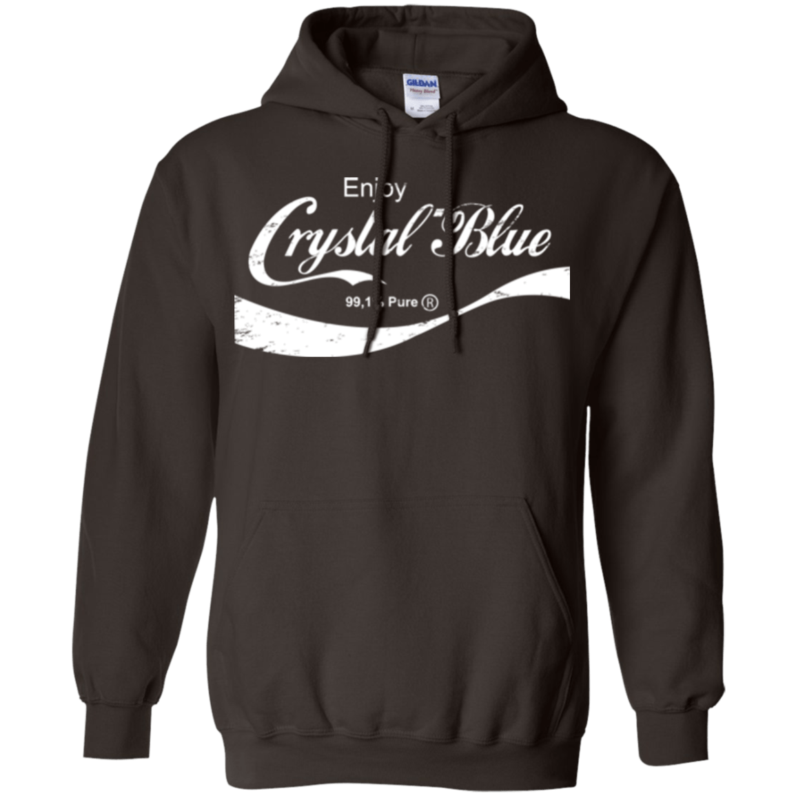 Sweatshirts Dark Chocolate / Small Crystal Blue Coke Pullover Hoodie