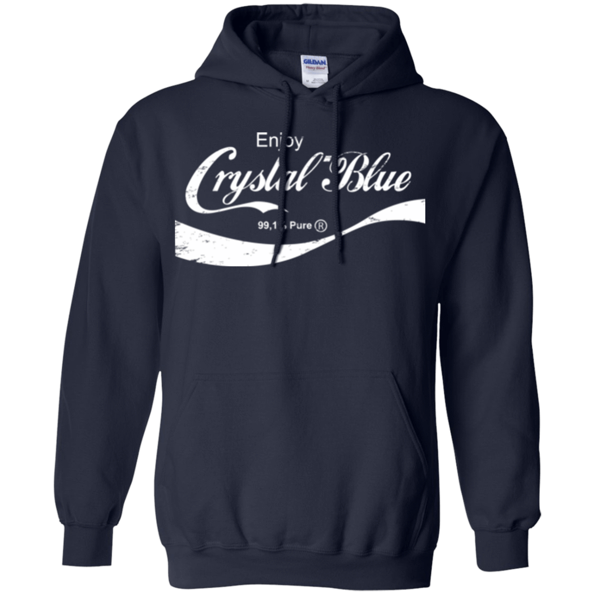 Sweatshirts Navy / Small Crystal Blue Coke Pullover Hoodie