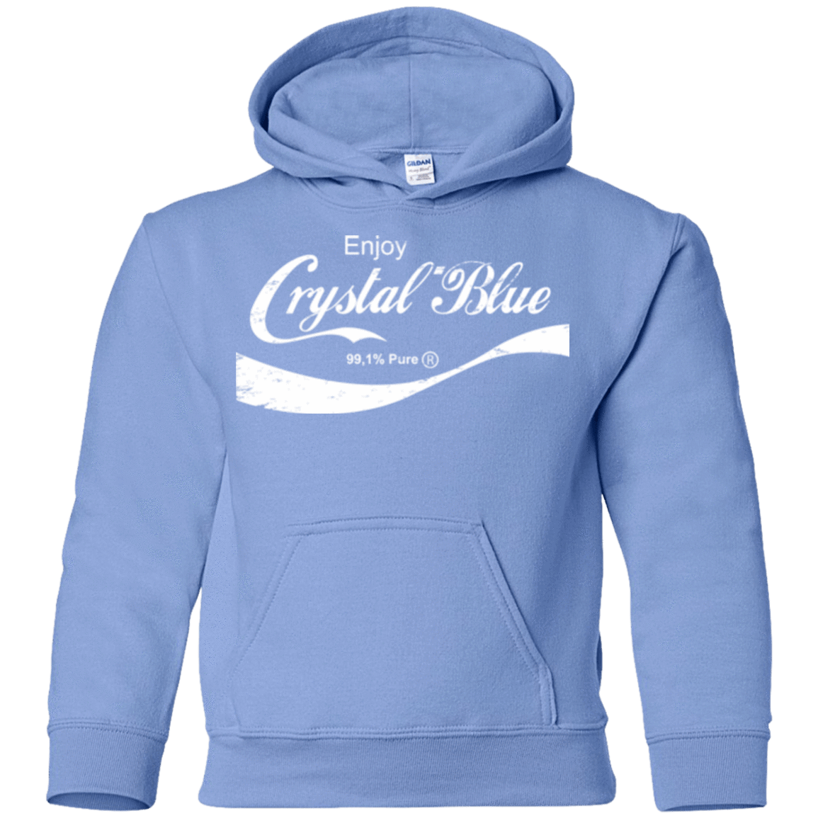 Sweatshirts Carolina Blue / YS Crystal Blue Coke Youth Hoodie