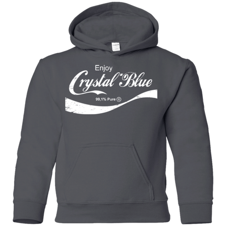 Sweatshirts Charcoal / YS Crystal Blue Coke Youth Hoodie