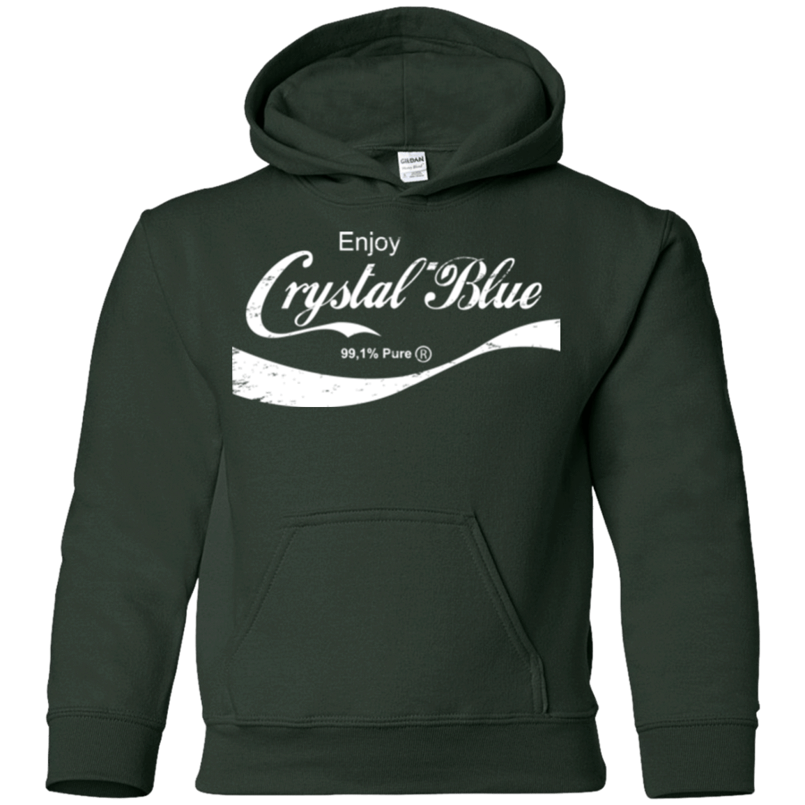 Sweatshirts Forest Green / YS Crystal Blue Coke Youth Hoodie