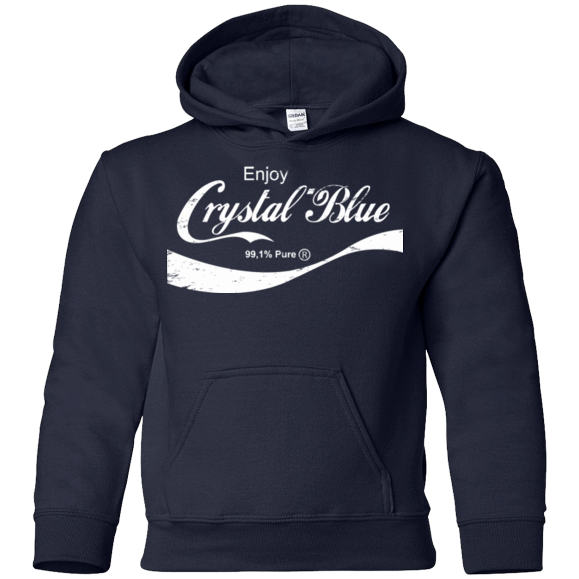 Sweatshirts Navy / YS Crystal Blue Coke Youth Hoodie