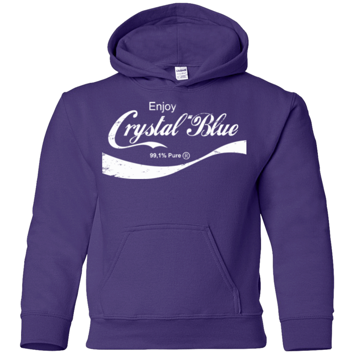 Sweatshirts Purple / YS Crystal Blue Coke Youth Hoodie