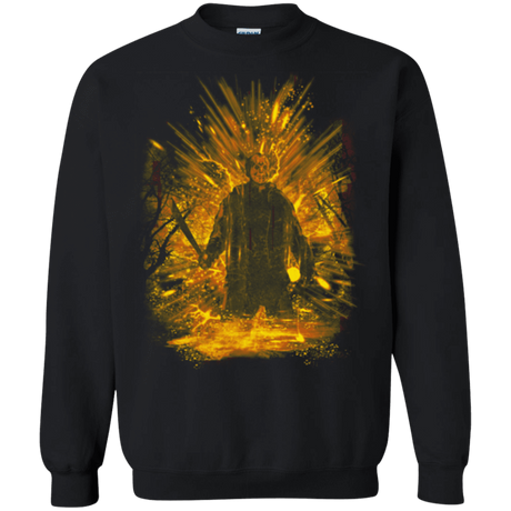 Sweatshirts Black / Small Crystal Lake Storm Orange Crewneck Sweatshirt