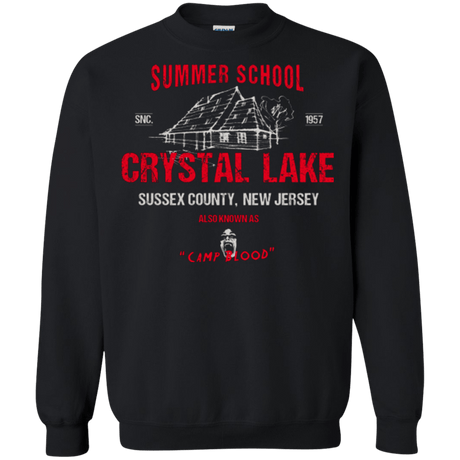 Sweatshirts Black / Small Crystal Lake summer school Crewneck Sweatshirt