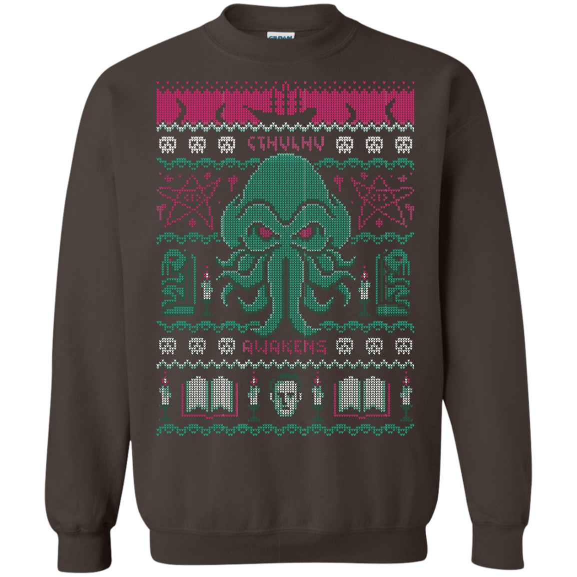 Sweatshirts Dark Chocolate / S Cthulhu Awakens Ugly Sweater Crewneck Sweatshirt