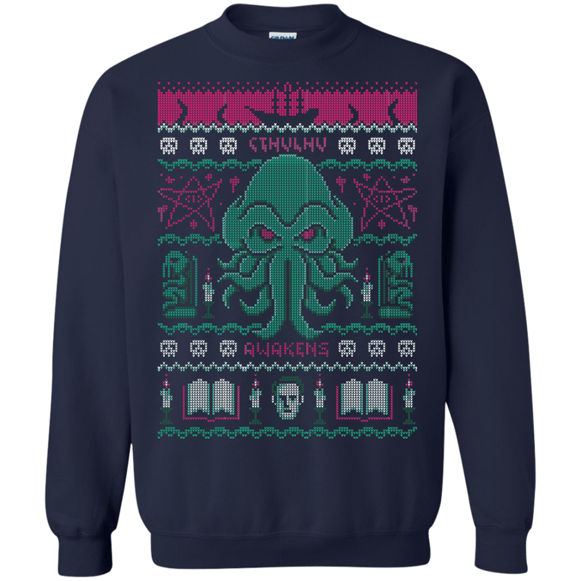 Sweatshirts Navy / S Cthulhu Awakens Ugly Sweater Crewneck Sweatshirt