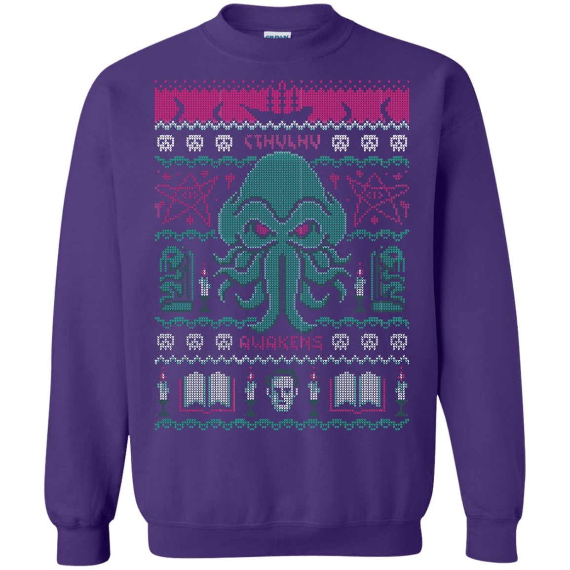 Sweatshirts Purple / S Cthulhu Awakens Ugly Sweater Crewneck Sweatshirt