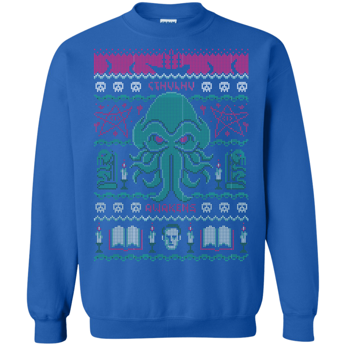 Sweatshirts Royal / S Cthulhu Awakens Ugly Sweater Crewneck Sweatshirt