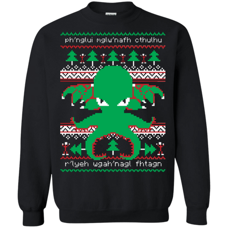 Sweatshirts Black / Small Cthulhu Cultist Christmas Crewneck Sweatshirt