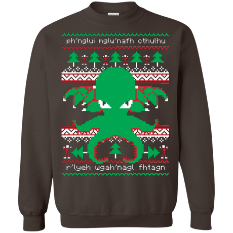 Sweatshirts Dark Chocolate / Small Cthulhu Cultist Christmas Crewneck Sweatshirt