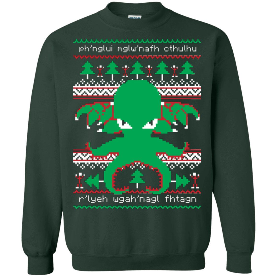 Sweatshirts Forest Green / Small Cthulhu Cultist Christmas Crewneck Sweatshirt