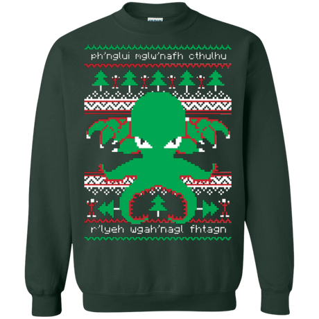 Sweatshirts Forest Green / Small Cthulhu Cultist Christmas Crewneck Sweatshirt