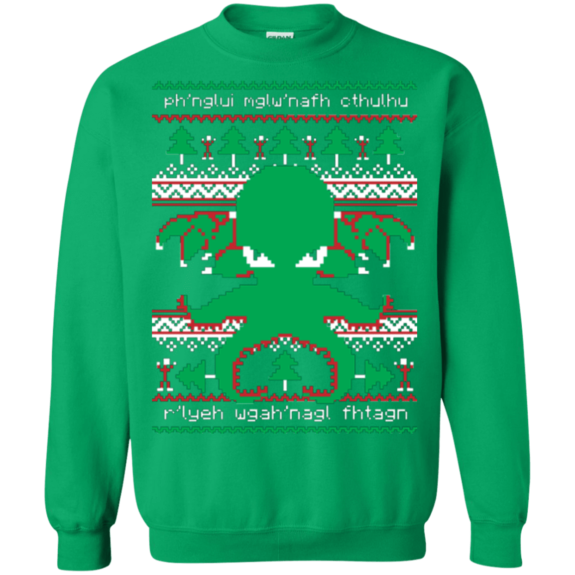 Sweatshirts Irish Green / Small Cthulhu Cultist Christmas Crewneck Sweatshirt