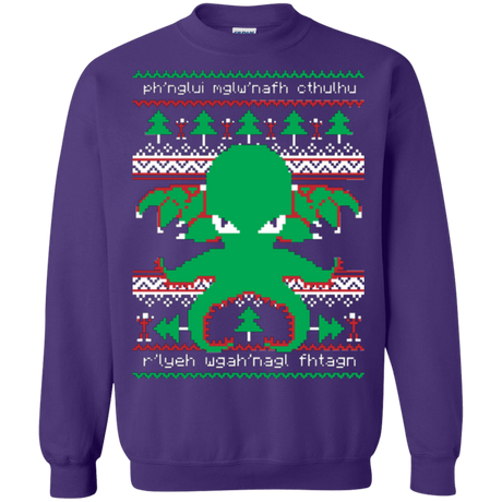 Sweatshirts Purple / Small Cthulhu Cultist Christmas Crewneck Sweatshirt