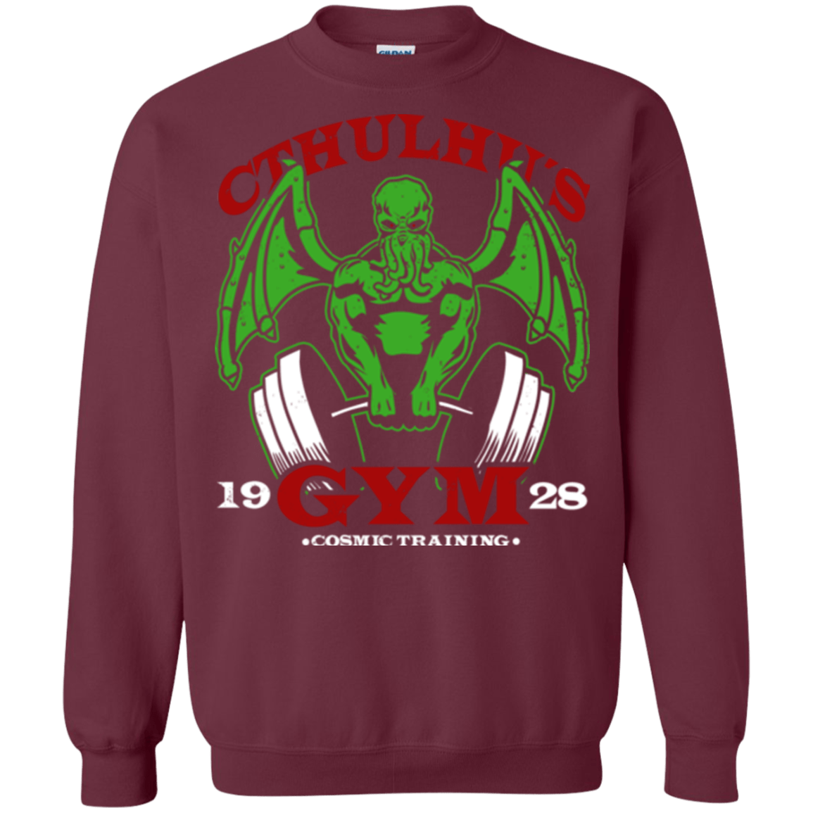 Sweatshirts Maroon / Small Cthulhu Gym Crewneck Sweatshirt