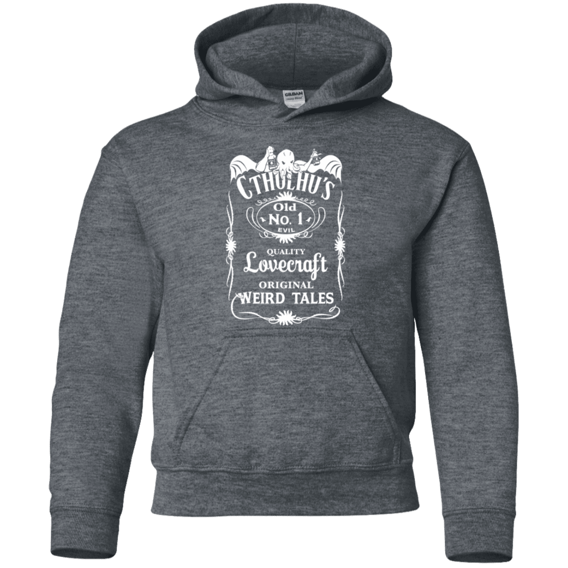 Sweatshirts Dark Heather / YS Cthulhu's Youth Hoodie