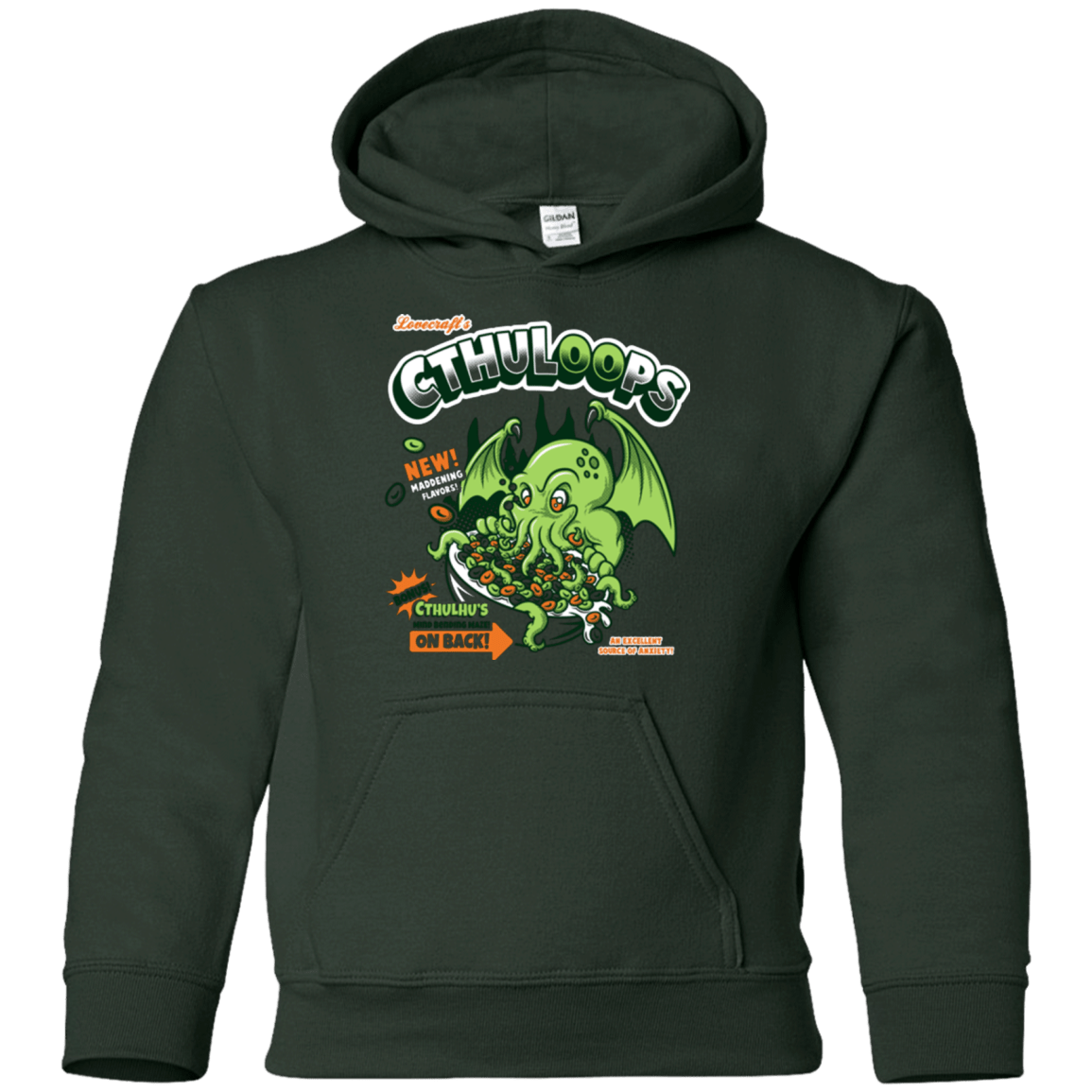 Sweatshirts Forest Green / YS Cthuloops Youth Hoodie