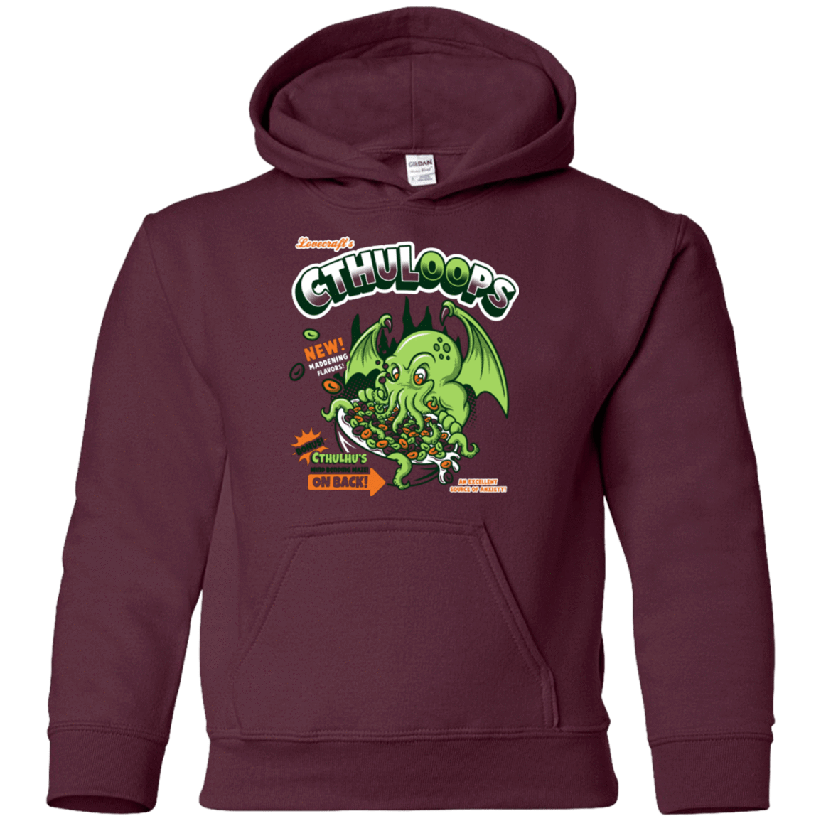 Sweatshirts Maroon / YS Cthuloops Youth Hoodie