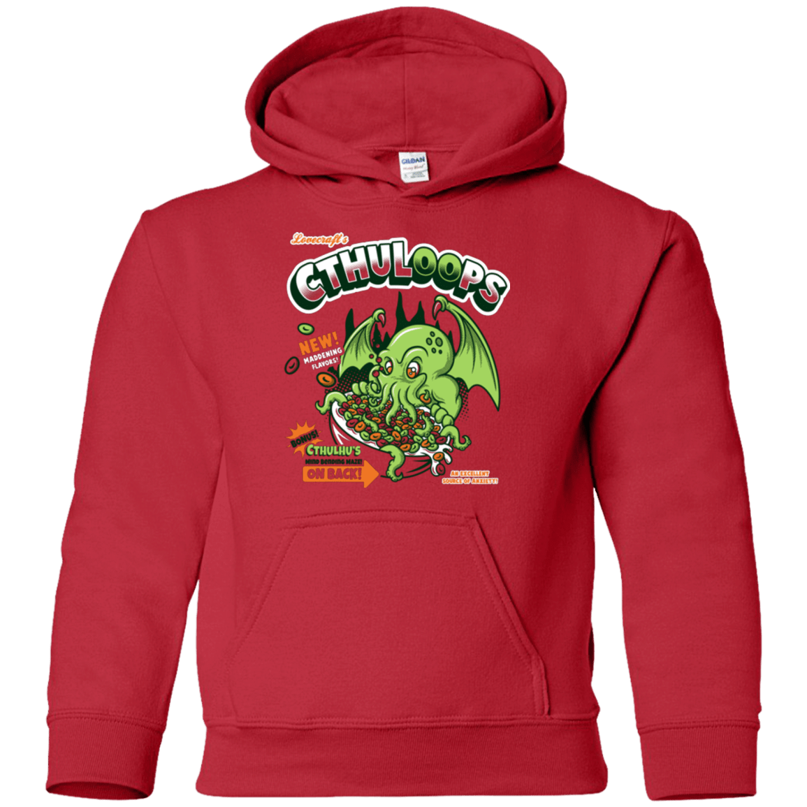 Sweatshirts Red / YS Cthuloops Youth Hoodie