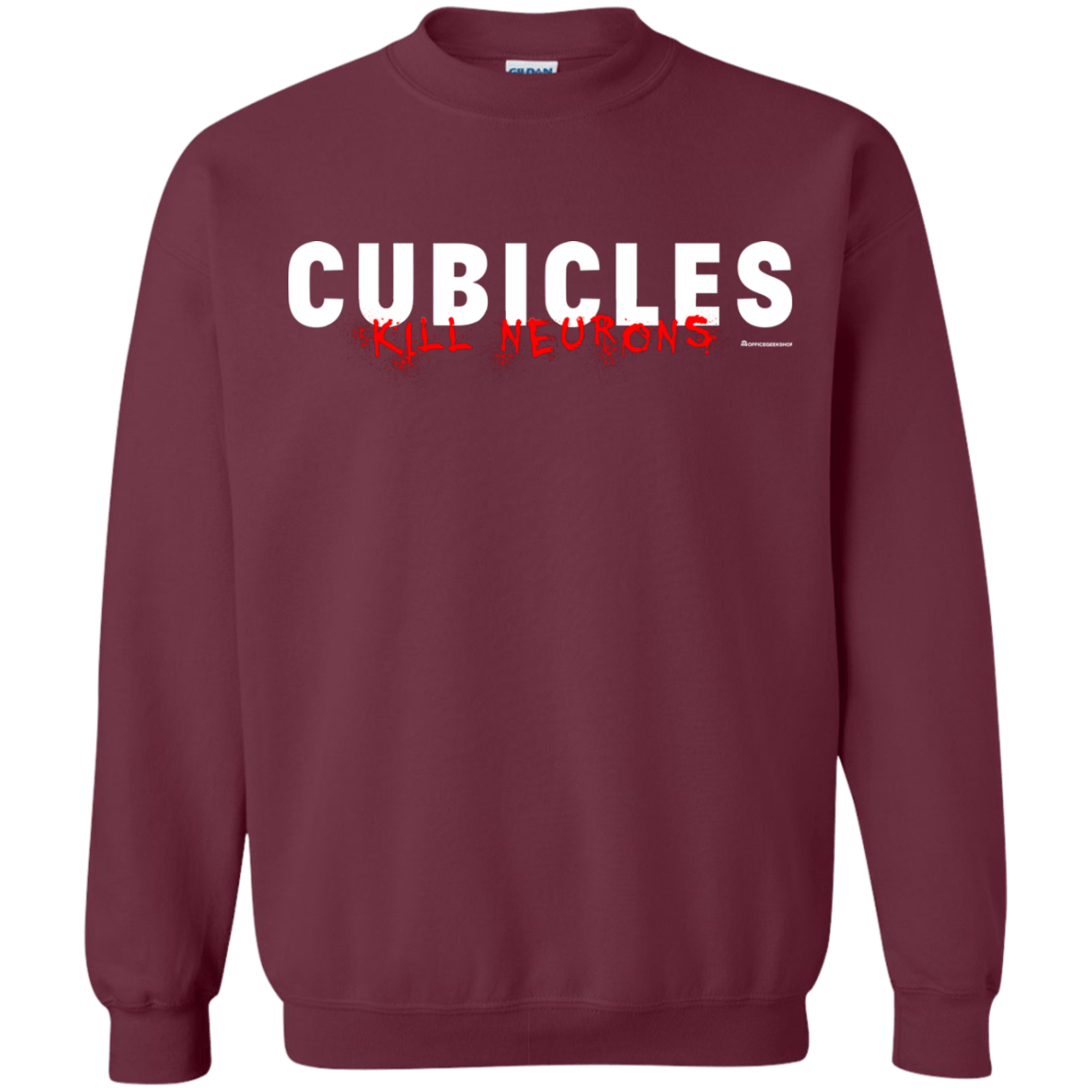 Sweatshirts Maroon / Small Cubicles Kill Neurons Crewneck Sweatshirt