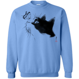 Sweatshirts Carolina Blue / S Curious Cat Crewneck Sweatshirt