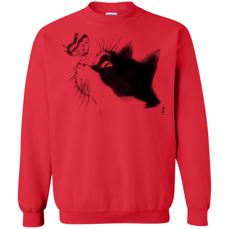 Sweatshirts Red / S Curious Cat Crewneck Sweatshirt