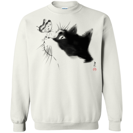 Sweatshirts White / S Curious Cat Crewneck Sweatshirt