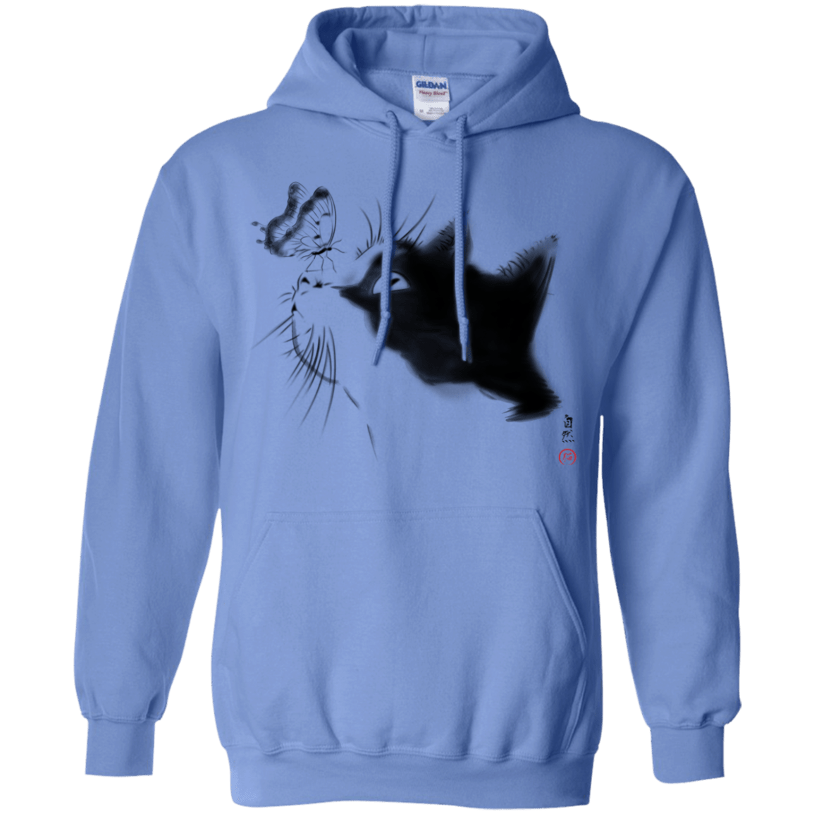 Sweatshirts Carolina Blue / S Curious Cat Pullover Hoodie