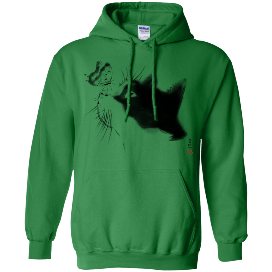 Sweatshirts Irish Green / S Curious Cat Pullover Hoodie