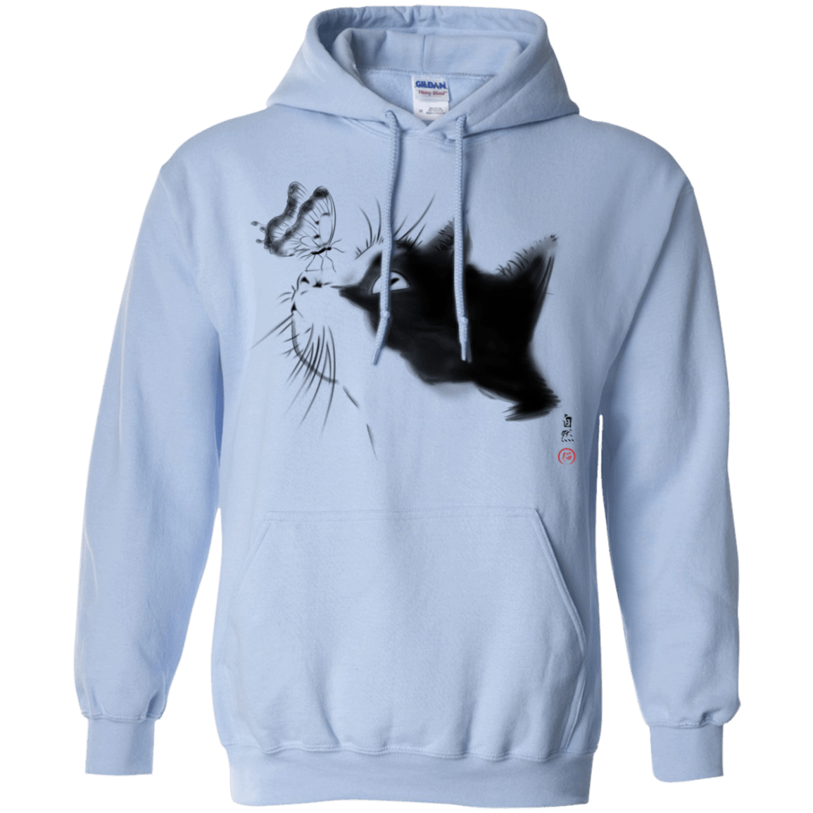 Sweatshirts Light Blue / S Curious Cat Pullover Hoodie