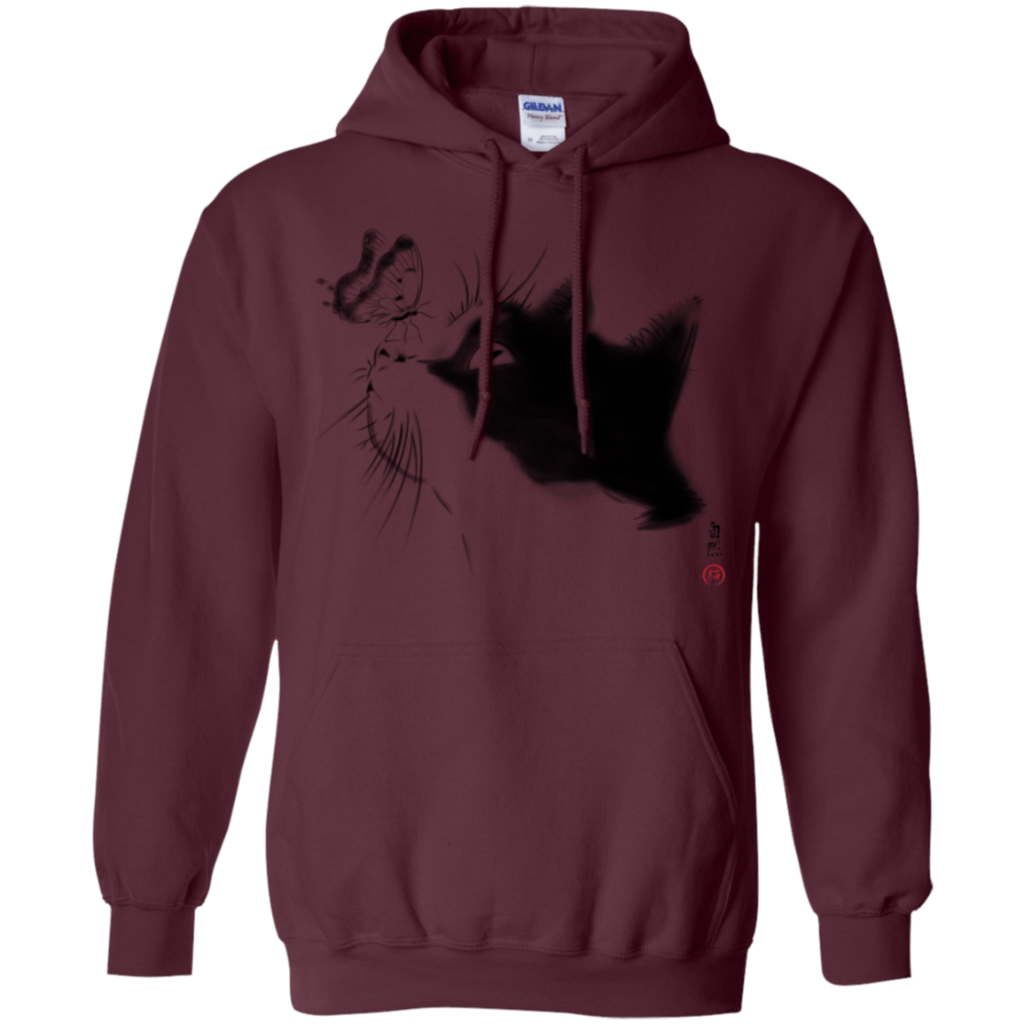 Sweatshirts Maroon / S Curious Cat Pullover Hoodie