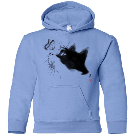 Sweatshirts Carolina Blue / YS Curious Cat Youth Hoodie