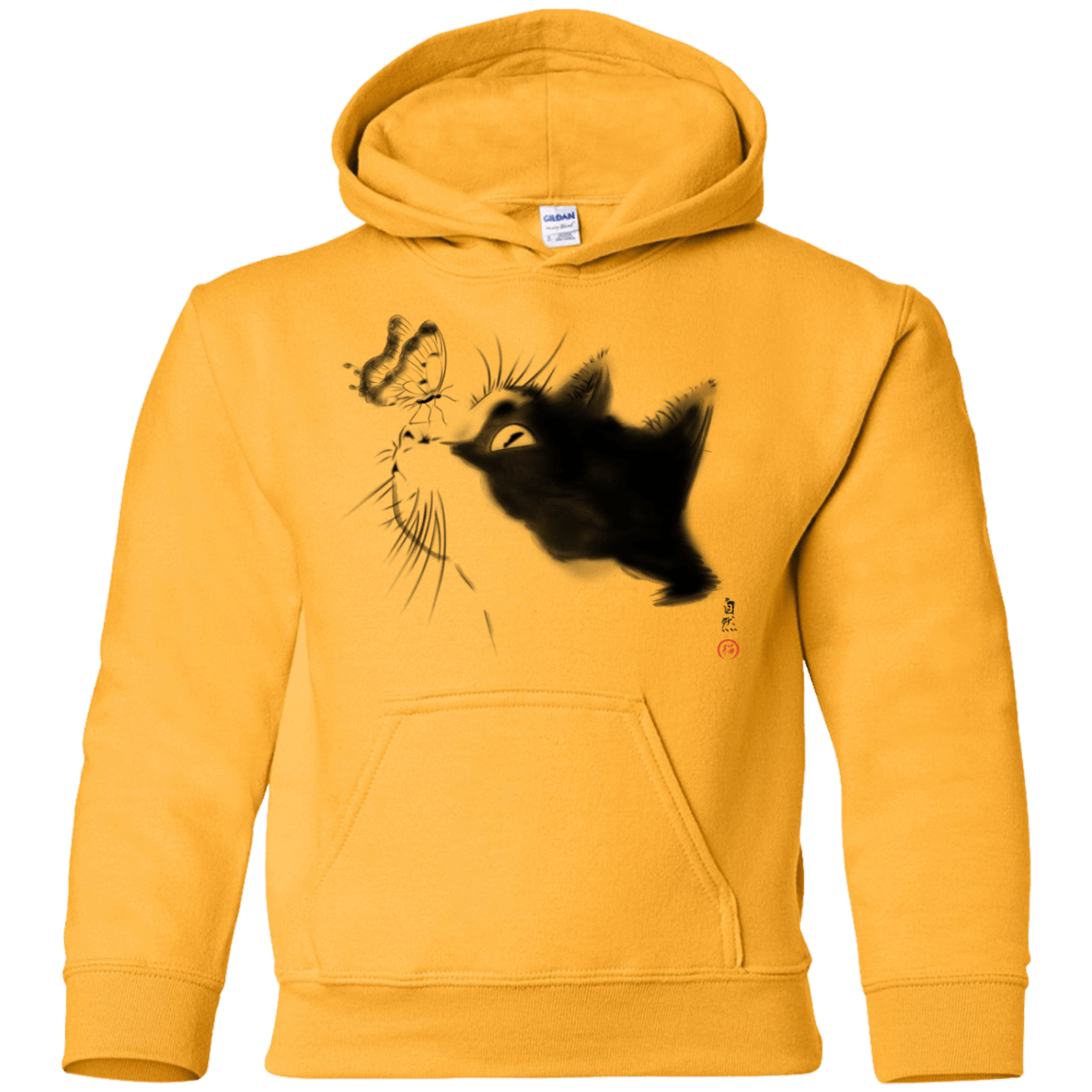 Sweatshirts Gold / YS Curious Cat Youth Hoodie