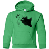 Sweatshirts Irish Green / YS Curious Cat Youth Hoodie