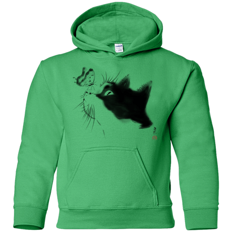 Sweatshirts Irish Green / YS Curious Cat Youth Hoodie