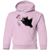 Sweatshirts Light Pink / YS Curious Cat Youth Hoodie