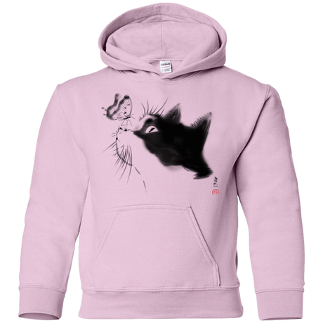 Sweatshirts Light Pink / YS Curious Cat Youth Hoodie