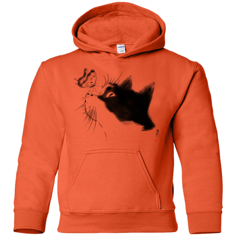 Sweatshirts Orange / YS Curious Cat Youth Hoodie