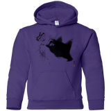 Sweatshirts Purple / YS Curious Cat Youth Hoodie