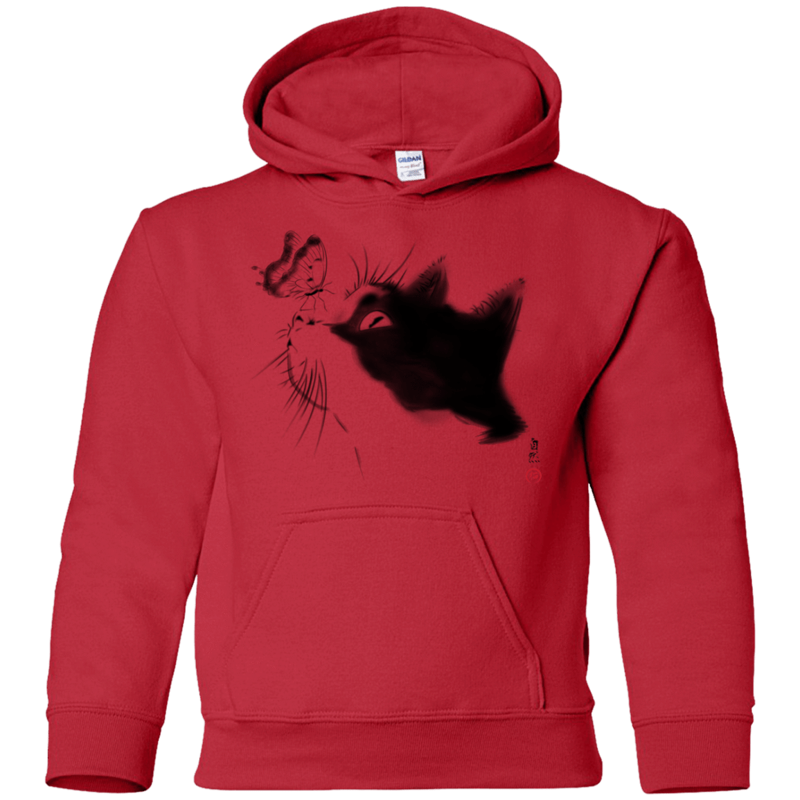 Sweatshirts Red / YS Curious Cat Youth Hoodie