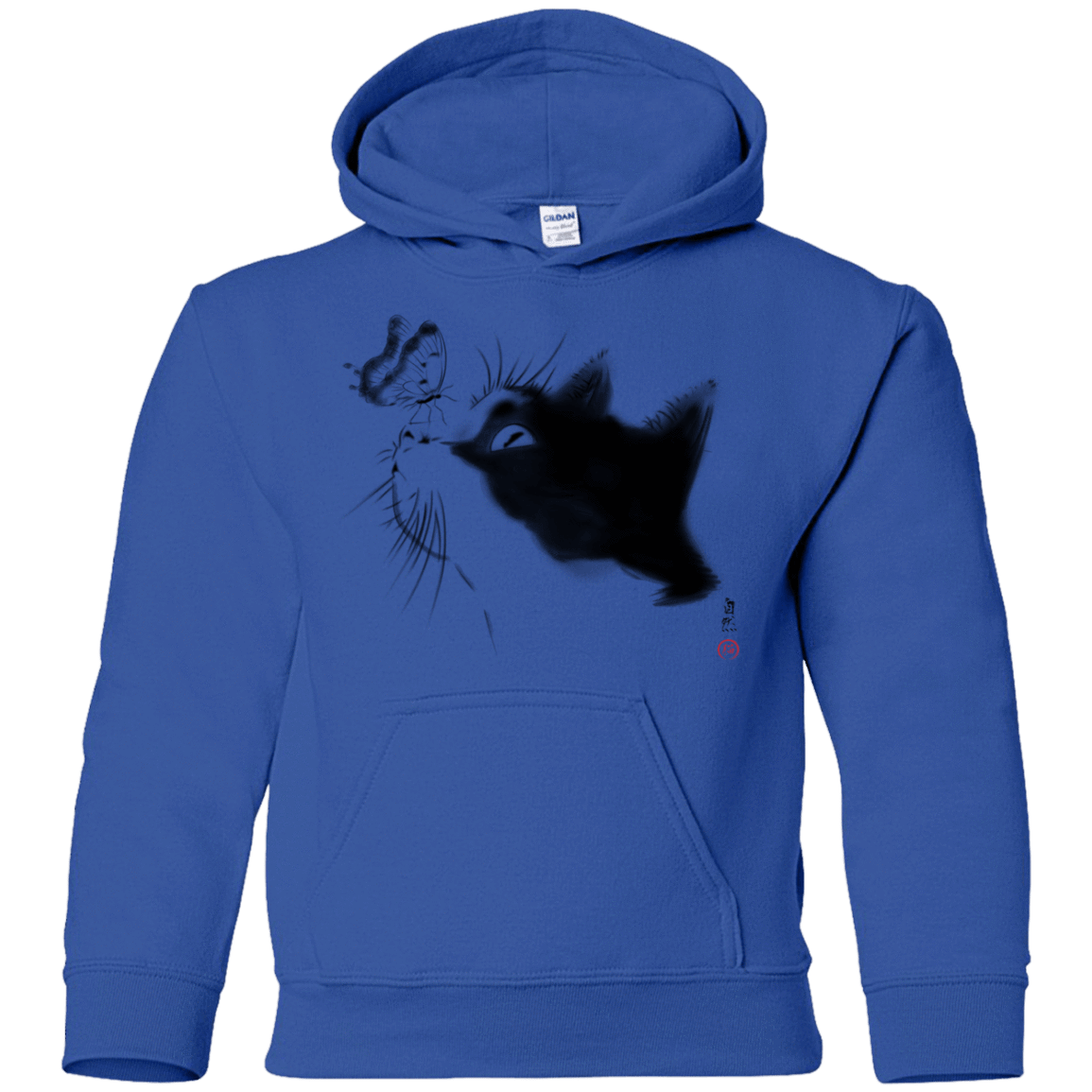 Sweatshirts Royal / YS Curious Cat Youth Hoodie