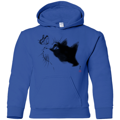 Sweatshirts Royal / YS Curious Cat Youth Hoodie