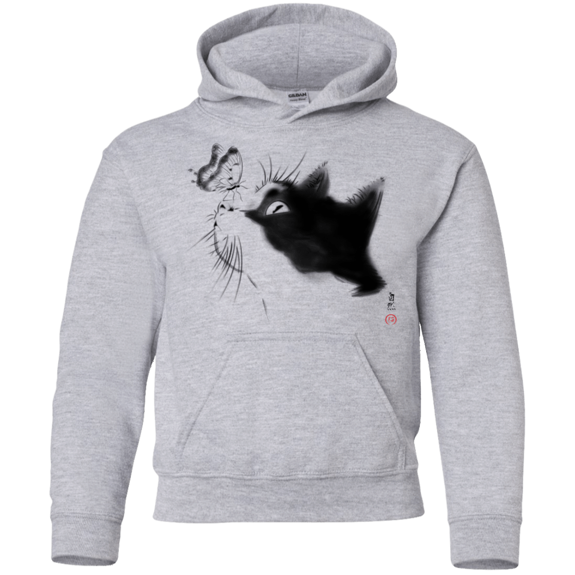 Sweatshirts Sport Grey / YS Curious Cat Youth Hoodie