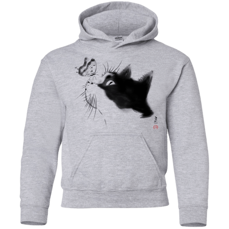 Sweatshirts Sport Grey / YS Curious Cat Youth Hoodie