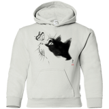 Sweatshirts White / YS Curious Cat Youth Hoodie