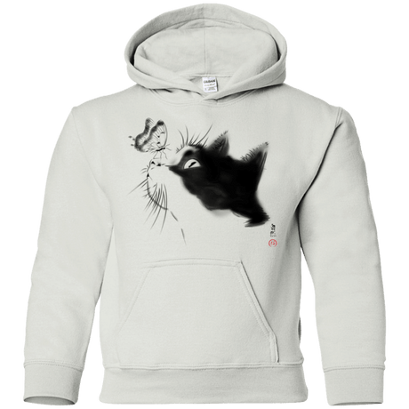 Sweatshirts White / YS Curious Cat Youth Hoodie