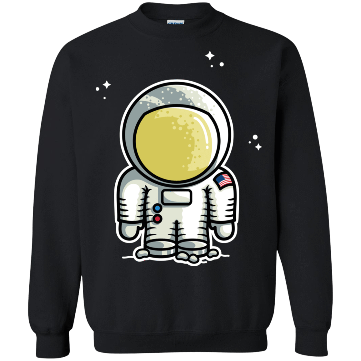 Sweatshirts Black / S Cute Astronaut Crewneck Sweatshirt