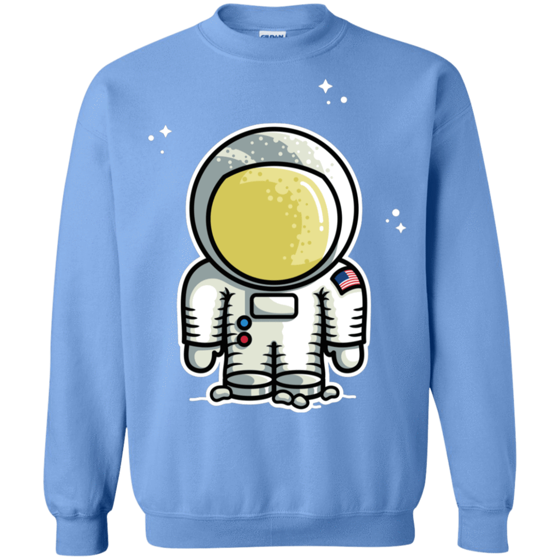 Sweatshirts Carolina Blue / S Cute Astronaut Crewneck Sweatshirt