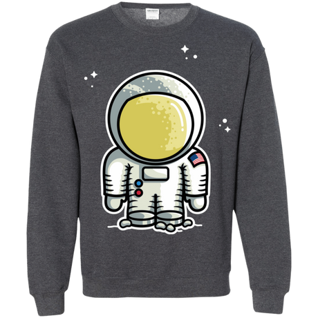 Sweatshirts Dark Heather / S Cute Astronaut Crewneck Sweatshirt